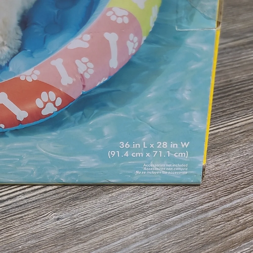 Multicolored Inflatable Pool Float for Small Pet - Picture 2 of 4